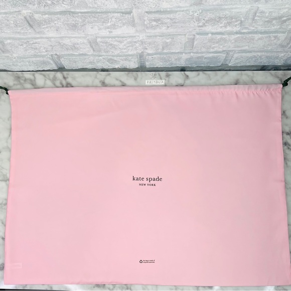 Kate Spade New Logo Pink XL Large Drawstring Dust Bag - Picture 2 of 5